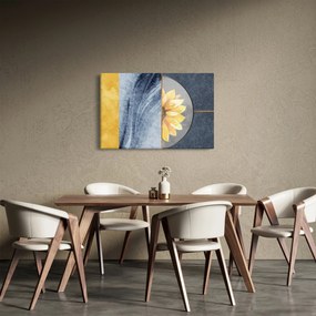 Obraz - Tvary a kvet (90x60 cm)