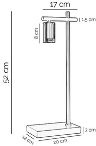 ONLI - Stolná lampa CROSS 1xE27/22W/230V čierna/mosadz