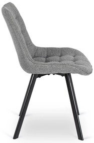 PROXIMA.store - Čalúnená jedálenska stolička RICK 2 FARBA: sivá, MATERIÁL: pletená