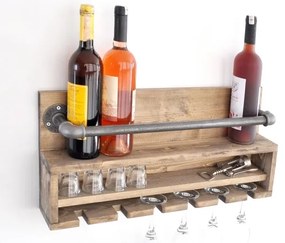 Kuchynská nástenná polica BORU 28x60 cm smrek/borovica