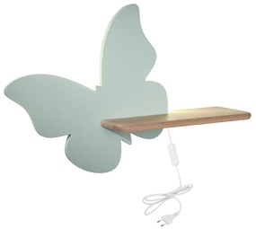 Candellux BUTTERFLY Nástenné svietidlo 5W LED 4000K IQ KIDS WITH CABLE, SWITCH AND PLUG MINT 21-85160