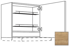 Kuchynská skrinka horní Naturel Sente24 pre digestor 60x57,6x35 cm dub sierra 405.WDAF657RN