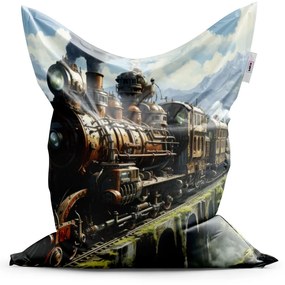 Sablio Sedací vak Parná lokomotíva na viadukte - 200x140 cm
