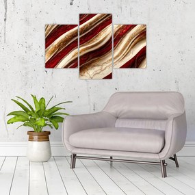 Obraz - Zlato - biela textúra (90x60 cm)