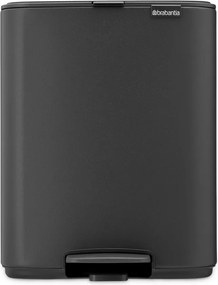 Tmavosivý pedálový oceľový odpadkový kôš 12 l Bo – Brabantia