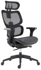 Kancelárska ergonomická stolička ETONNANT — sieť, čierna, nosnosť 130 kg