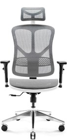 Grospol - Ergonomické kreslo Diablo V-Basic: bielo-šedé