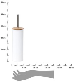 WC kefa Timeless, biela/s drevenými a chrómovými prvkami