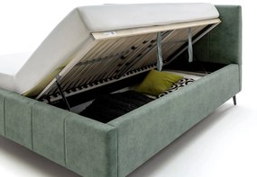 Čalúnená posteľ zallino s úložným priestorom 180 x 200 zelená MUZZA