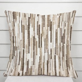 Biante Dekoračná obliečka na vankúš Leona LN-176 Hnedo-béžové pásiky 40 x 60 cm