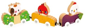 Drevený magnetický vláčik a zvieratká z farmy