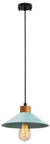 Tyrkysovomodré/v prírodnej farbe závesné svietidlo s kovovým tienidlom ø 24 cm Manavgat – Opviq lights