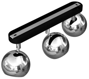 Bodové svietidlo COMET 3xGU10/8W/230V čierna/lesklý chróm