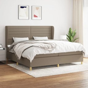 Boxspring posteľ s matracom sivohnedý 200x200 cm látka 3128633
