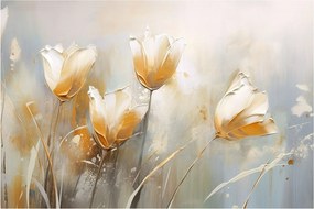 Obraz - Maľba tulipánov (90x60 cm)