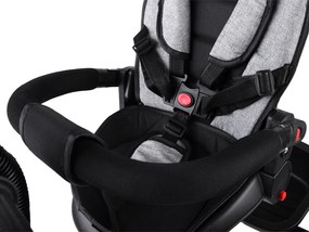 Detská trojkolka Tiny Bike 3 v 1 so strieškou, otočná SP0650 sivá