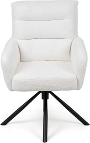 Set - 2 ks Otočná jedálenská stolička AVENBERG TESSA, biela