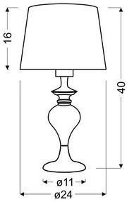 Stolná lampa GILLENIA 1xE27/60W/230V