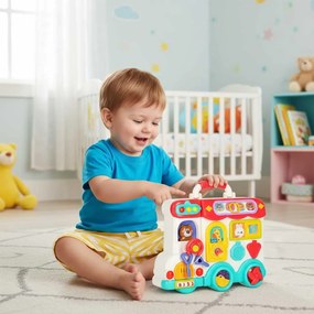 KIK Montessori vzdelávací kufrík autobus na zmyslové aktivity a motoriku