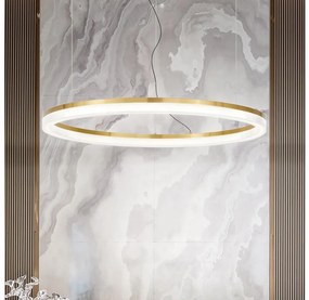 Ideal Lux - LED Luster na lanku CROWN LED/42W/230V 3000K pr. 80 cm CRI 90 mosadz ID314921
