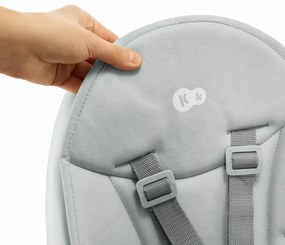 KINDERKRAFT - Detská jedálenská stolička 2v1 DINNLY šedá