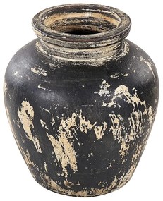 Terakota Dekoratívna váza 33 Čierna Béžová LINDOS Beliani