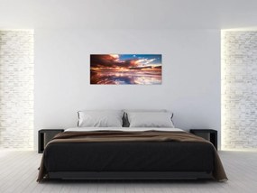 Obraz - Večerná pláž (120x50 cm)