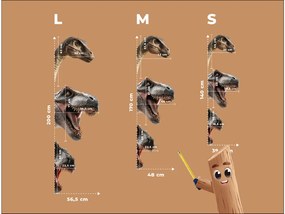 drevko |  Dekorácia na stenu Dinosaury  140 x 395 cm