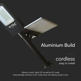 LED Stmievateľná solárna pouličná lampa HYBRID LED/50W/230V 6500K IP65 + DO