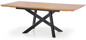 Jídelní rozkládací stůl Talo 160/200 cm dub craft zlatý/černý
