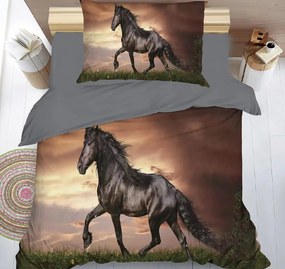 3D obliečky z mikrovlákna KÔŇ hnedé Rozmer obliečky: 70 x 90 cm | 140 x 200 cm