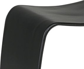Drevená stolička BENTWOOD II, syntetická koža, čierna