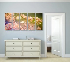 5-dielny obraz zátišie z kvetov - 200x100