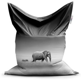 Sablio Sedací vak Slon a zebra - 200x140 cm