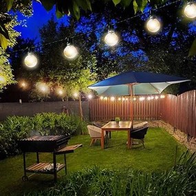 Solight LED vonkajšia reťaz s žiarovkami, 25 žiaroviek, 15m +5m, 20W, teplá biela