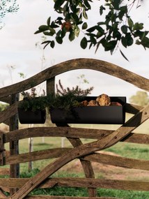 Ferm Living Závesný kvetináč na balkón Uma Black Small