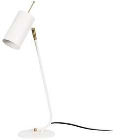 Biela stolnová lampa s kovovým tienidlom (výška 55 cm) Sivani – Opviq lights