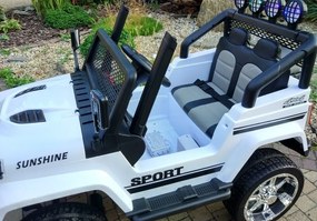 LEAN CARS Elektrické autíčko Jeep S2388 biele 4x45W