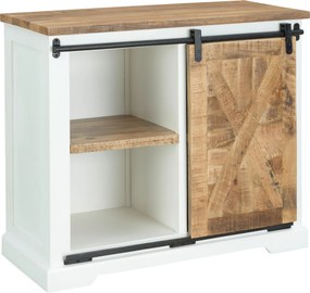 XXXLutz ŠIROKÁ KOMODA, mangové drevo, prírodná farba, čierna, biela, 100/85/45 cm MID.YOU - Online Only drobný nábytok - 001395001105