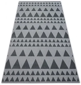 Koberec SENSE Micro 81243 Trojuholníky strieborný/antracit