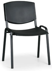 Konferenčná stolička Design - čierne nohy, čierna