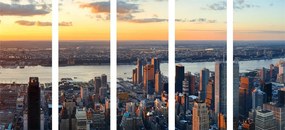 5-dielny obraz nádherný New York