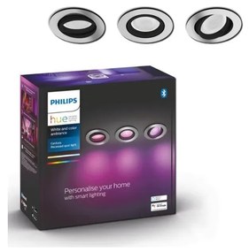 Philips - SADA 3x LED RGB Stmievateľné podhľadové svietidlo Hue 1xGU10/5,7W/230V