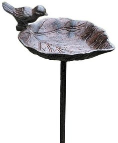 Zapichovacie napájadlo pre vtáky Lea, 98x14 cm, liatina, hnedá
