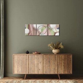 Obraz - 3D Abstrakcia v pastelových farbách (s hodinami) (90x30 cm)