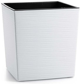 PLASTOVÝ KVETINÁČ FLORE RIFLO 30X30 CM BIELA