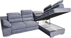 Sedacia súprava Denver, ľavá, šedá (country 19)