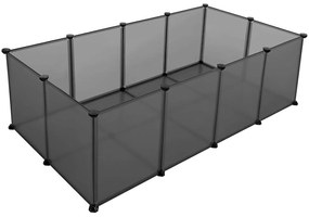 Ohrádka pre malé domáce zvieratá, 20 panelov, šedá