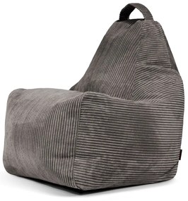 Tmavosivý menčestrový sedací vak Play Amuse – SLOWDOWN