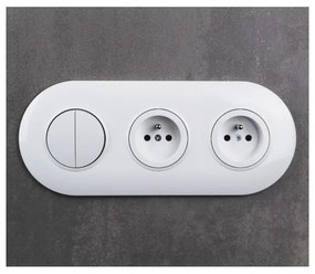 Elhard Okrúhly trojrámček Rondo, biely RD3003W